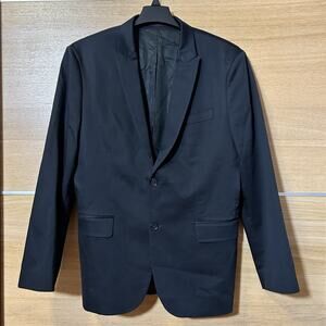Express Men's Sz 42 paisley lined 2 Button Cotton Black Blazer Sport Coat Jacket